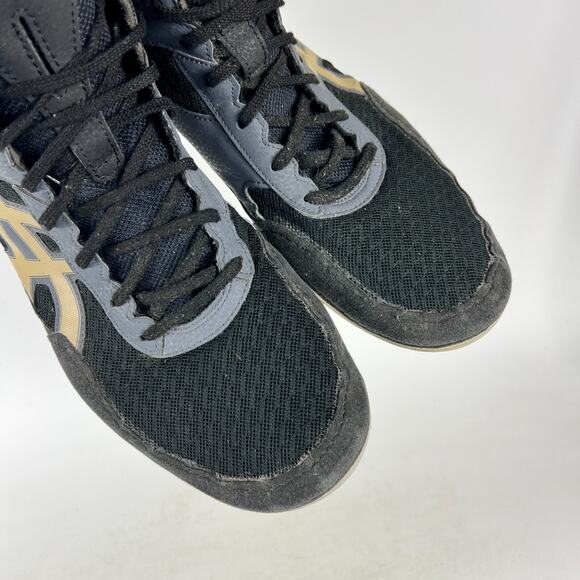 Asics Matflex 6 Wrestling Shoes Men's 12 Black Leather Comfort athletic Sneakers - Picture 9 of 12